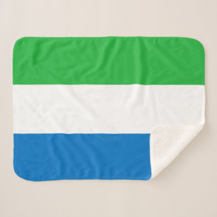 Sierra Leone Flag Sherpa Blanket