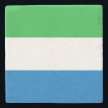 Sierra Leone Flag Stone Coaster<br><div class="desc">Patriotic flag of Sierra Leone.</div>