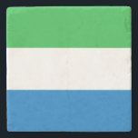 Sierra Leone Flag Stone Coaster<br><div class="desc">Patriotic flag of Sierra Leone.</div>