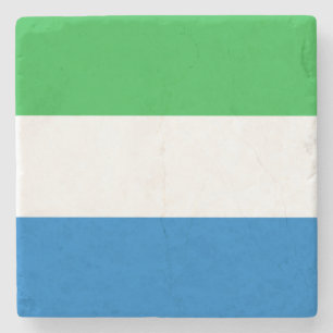Sierra Leone Flag Stone Coaster