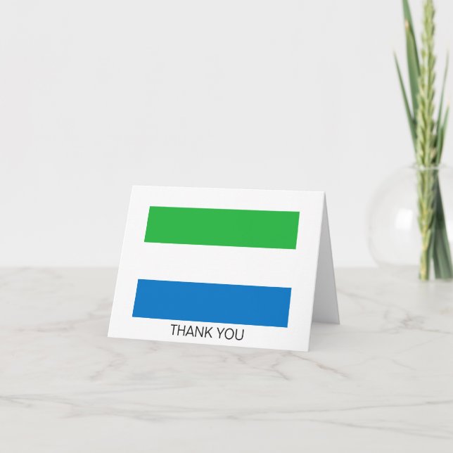 Sierra Leone Flag Thank You Card (Front)