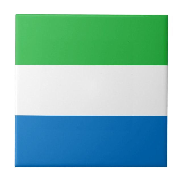 Sierra Leone Flag Tile (Front)