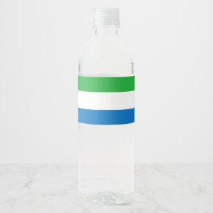 Sierra Leone flag Water Bottle Label