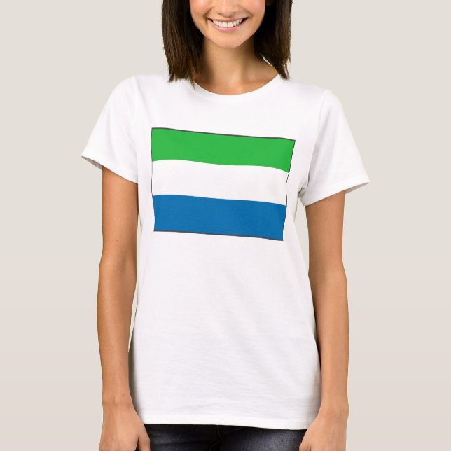 Sierra Leone Flag x Map T-Shirt (Front)