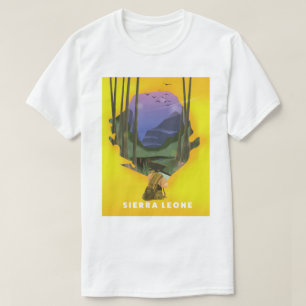 sierra leone illustrated map travel poster T-Shirt