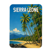 Sierra Leone Illustration Travel Art Vintage