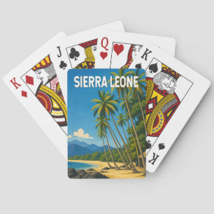 Sierra Leone Illustration Travel Art Vintage Playing Cards