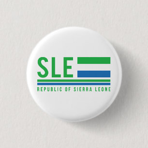 Sierra Leone ISO Code 3 Cm Round Badge