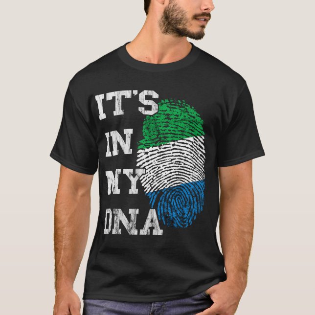 Sierra Leone It_s In My DNA Siera Leonean Thumbmar T-Shirt (Front)