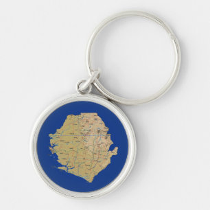 Sierra Leone Map Keychain