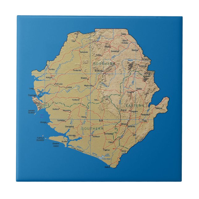 Sierra Leone Map Tile (Front)