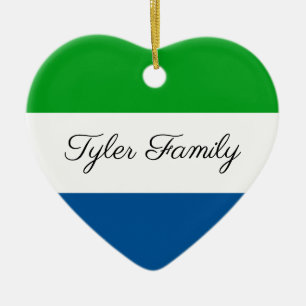 Sierra Leone Personalized Christmas Ornament