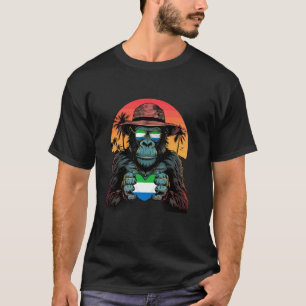 Sierra Leone Pride Gorilla Sunset Sierra Leonean P T-Shirt