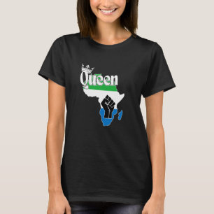 Sierra Leone Queen With Sierra Leone Flag In Afric T-Shirt