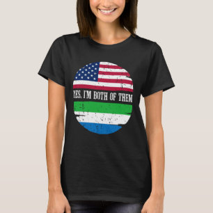 Sierra Leone Roots Half American Sierra Leone Flag T-Shirt