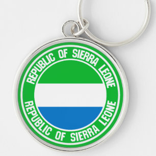 Sierra Leone Round Emblem Key Ring