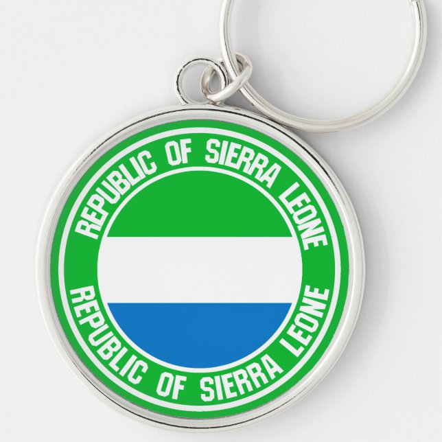 Sierra Leone Round Emblem Key Ring (Front)