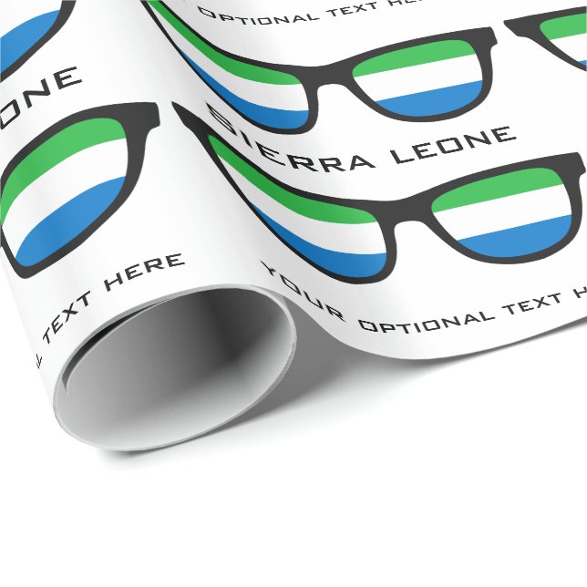 Sierra Leone Shades custom text & colour gift wrap (Roll Corner)