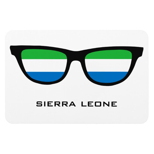 Sierra Leone Shades custom text & colour magnet (Horizontal)