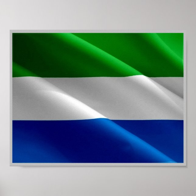 Sierra Leone - Waving Flag - Poster (Front)