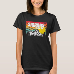 Sierra Mountains High Sierras PCT Vintage Sunset R T-Shirt