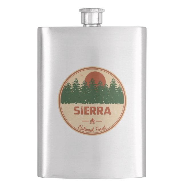 Sierra National Forest Hip Flask (Front)