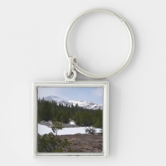 Sierra Nevada Mountains and Snow at Yosemite Key Ring (Front)