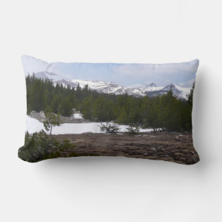Sierra Nevada Mountains and Snow at Yosemite Lumbar Cushion