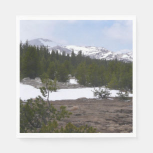 Sierra Nevada Mountains and Snow at Yosemite Napkin