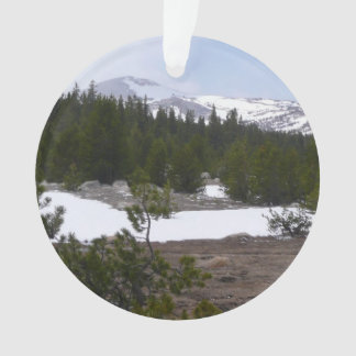 Sierra Nevada Mountains and Snow at Yosemite Ornament