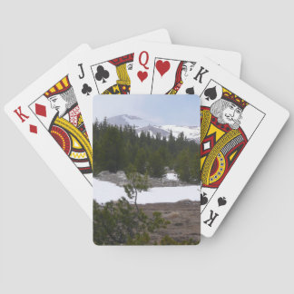 Sierra Nevada Mountains and Snow at Yosemite Playing Cards