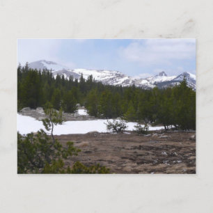 Sierra Nevada Mountains and Snow at Yosemite Postcard