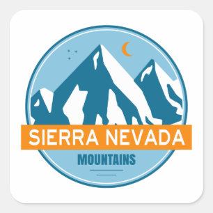 Sierra Nevada Mountains California Square Sticker