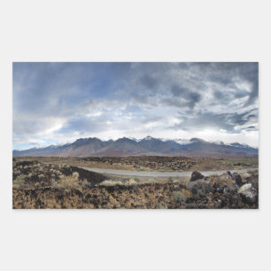 Sierra Nevada Mountains from Owens Valley Rectangular Sticker