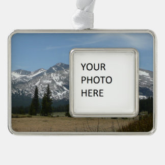 Sierra Nevada Mountains I from Yosemite Silver Plated Framed Ornament