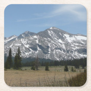 Sierra Nevada Mountains I from Yosemite Square Paper Coaster