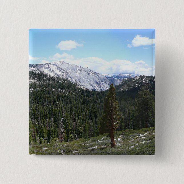 Sierra Nevada Mountains II from Yosemite 15 Cm Square Badge (Front)