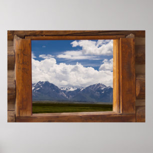 Sierra Nevada Through Cabin Window Poster