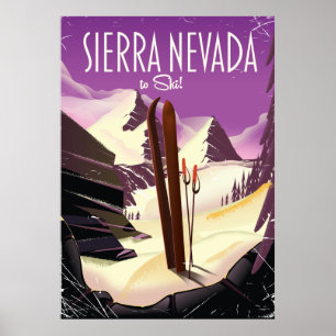 Sierra Nevada vintage ski poster