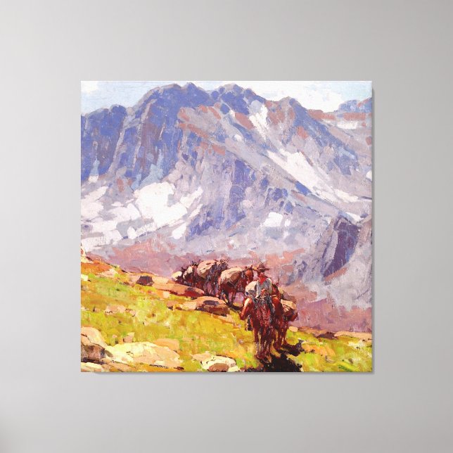 “Sierra Packer” Western Art by Edgar Payne Canvas Print (Front)