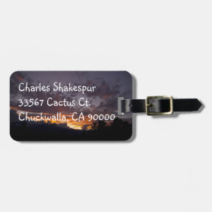 Sierra Peak Sunset Luggage Tag