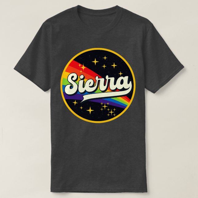 Sierra Rainbow In Space Vintage Style T-Shirt (Design Front)