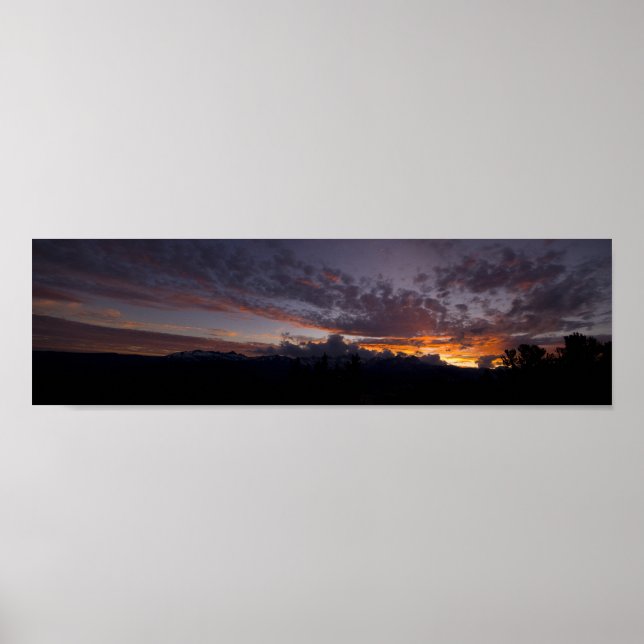 Sierra Sunset Panorama Poster (Front)