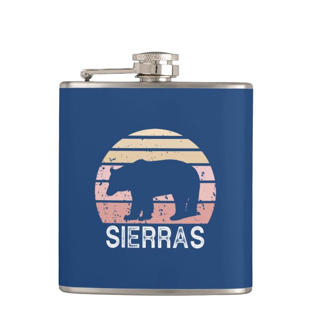 Sierras Retro Bear Hip Flask (Front)