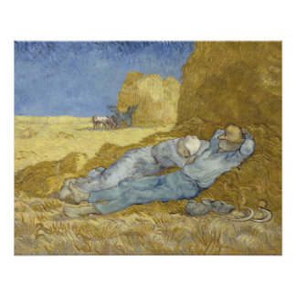 Siesta after Millet by Vincent Van Gogh Poster