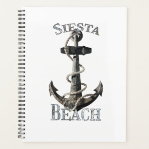 Siesta Beach Florida Vacation Nautical Anchor Sail Planner
