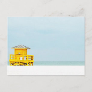 Siesta Beach Yellow Postcard