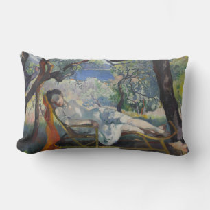 Siesta (Jeanne Sleeping in Mediterranean Garden) Lumbar Cushion