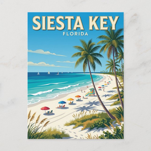 Siesta Key Beach Florida Postcard (Front)