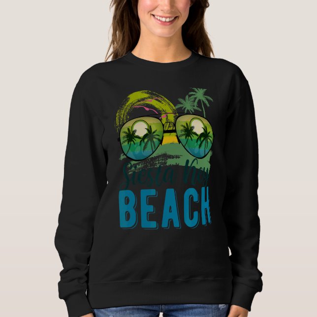 Siesta Key Beach Summer Vacation Trip  Florida Bea Sweatshirt (Front)